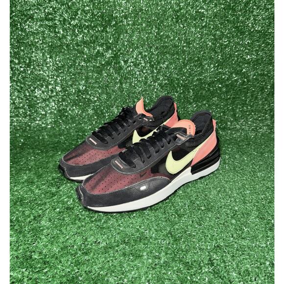 Nike Waffle One Shoes Womens Size 8 Black Red Sneakers Lifestyle Casual Athletic - Picture 3 of 9